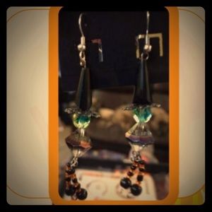 Clever couture witch earrings